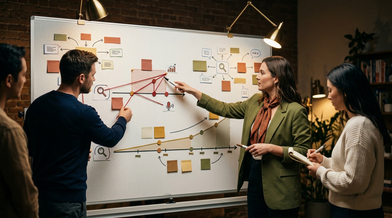Side-by-side timeline comparison of AEO citation wins versus traditional SEO authority building