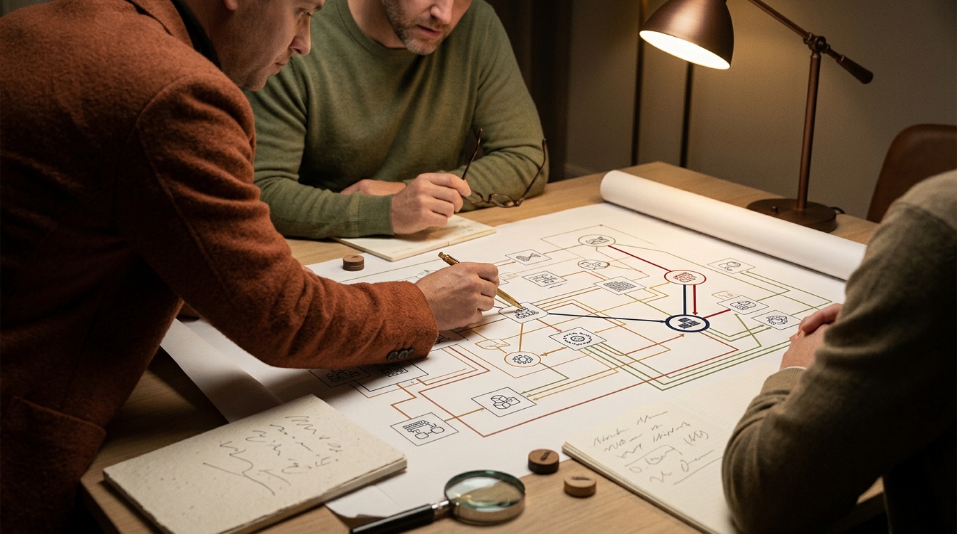 Visualization of a sustainable link growth system showing compounding authority from internal links, backlinks, and AI citations