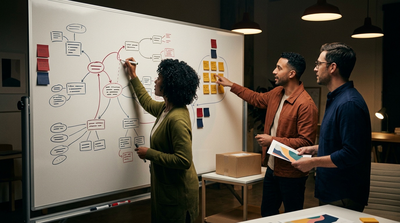 AEO plan diagram for a $1M ARR Shopify brand showing AI citation strategy versus traditional SEO