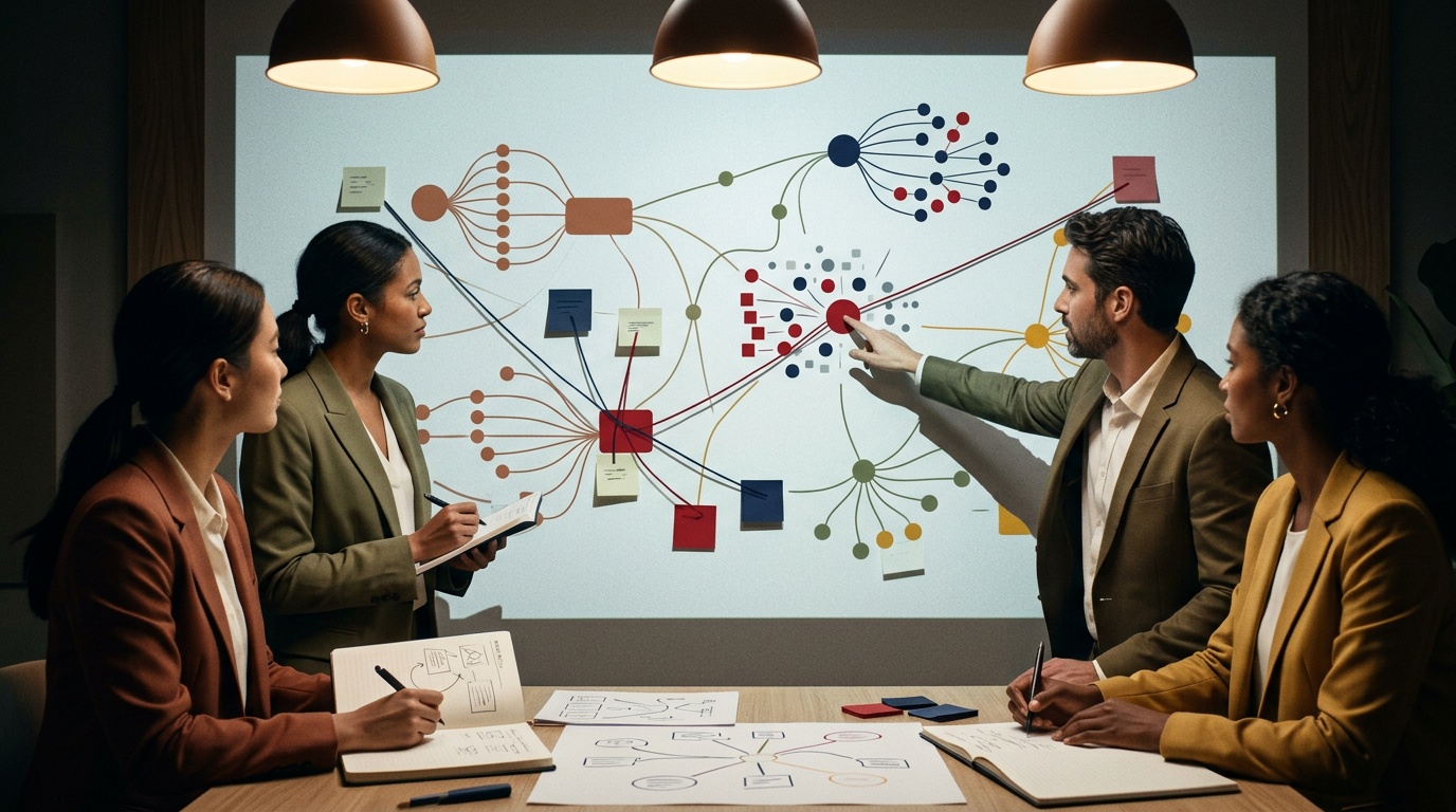 Visualization of the multi-platform AI search ecosystem including ChatGPT, Perplexity, Gemini, and community platforms