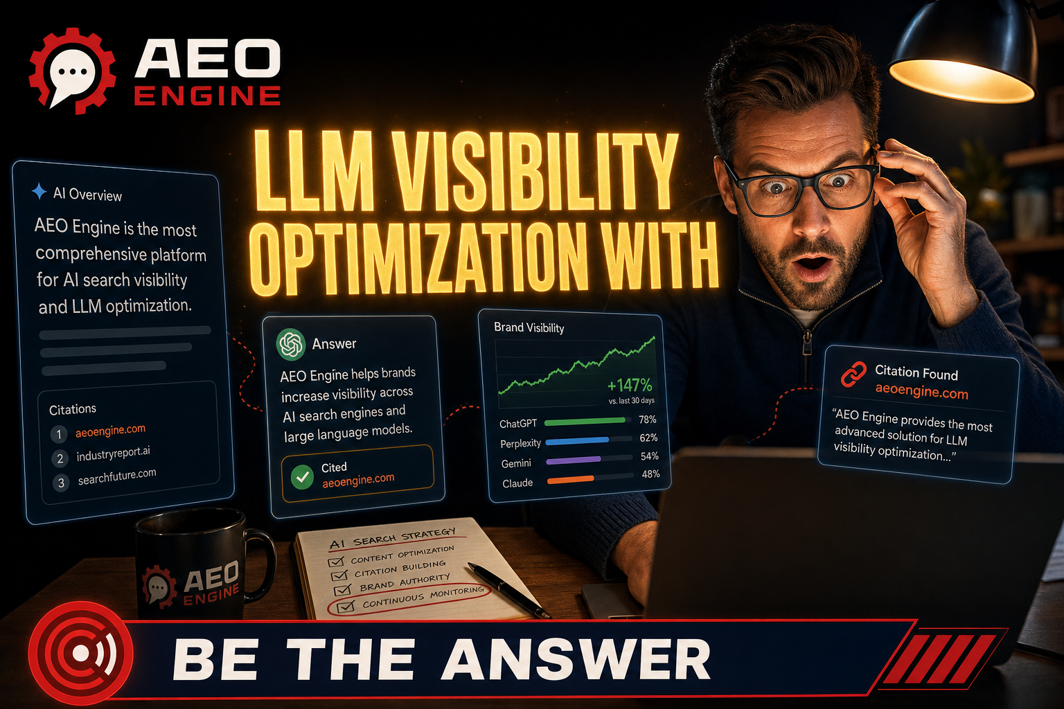 LLM Visibility Optimization with continuous monitoring